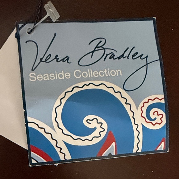 Vera Bradley Red and Blue Paisley cosmetic Pouch - Seaside Collection - Picture 5 of 5
